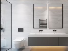 In einem kleinen Bad sind die Beleuchtung und die Auswahl der Fliesen von besonders hoher Wichtigkeit.