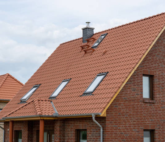 Haus mit Klinker, Klinkerfassade